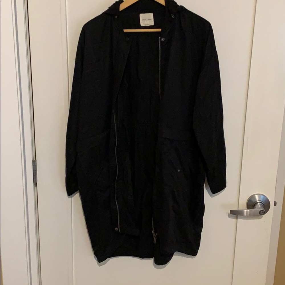 Silence + Noise black hooded jacket size s